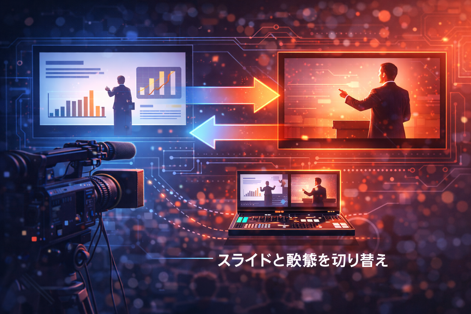 スライド合成配信のイメージ